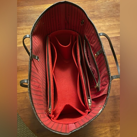 Louis Vuitton Damier Neverfull GM Tote Bag w/RECEIPT AND Custom Organizer Insert - Picture 9 of 16